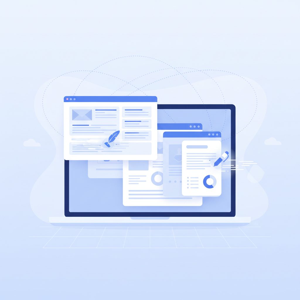 書類・メール文面の自動作成イメージ